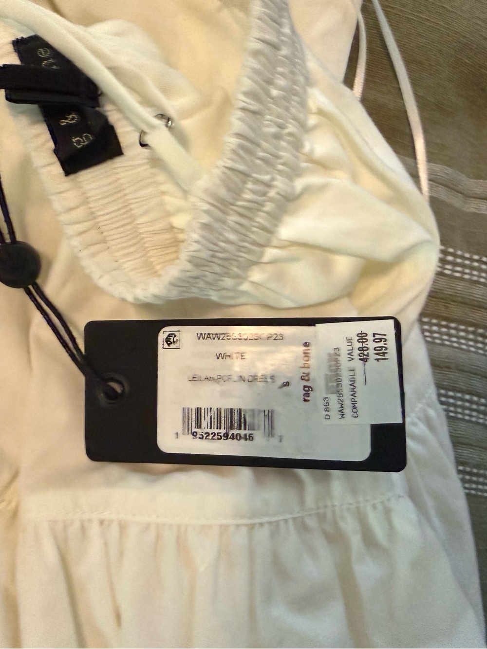 rag & bone White Maxi Spaghetti Strap Tiered Dress - Picture 8 of 8